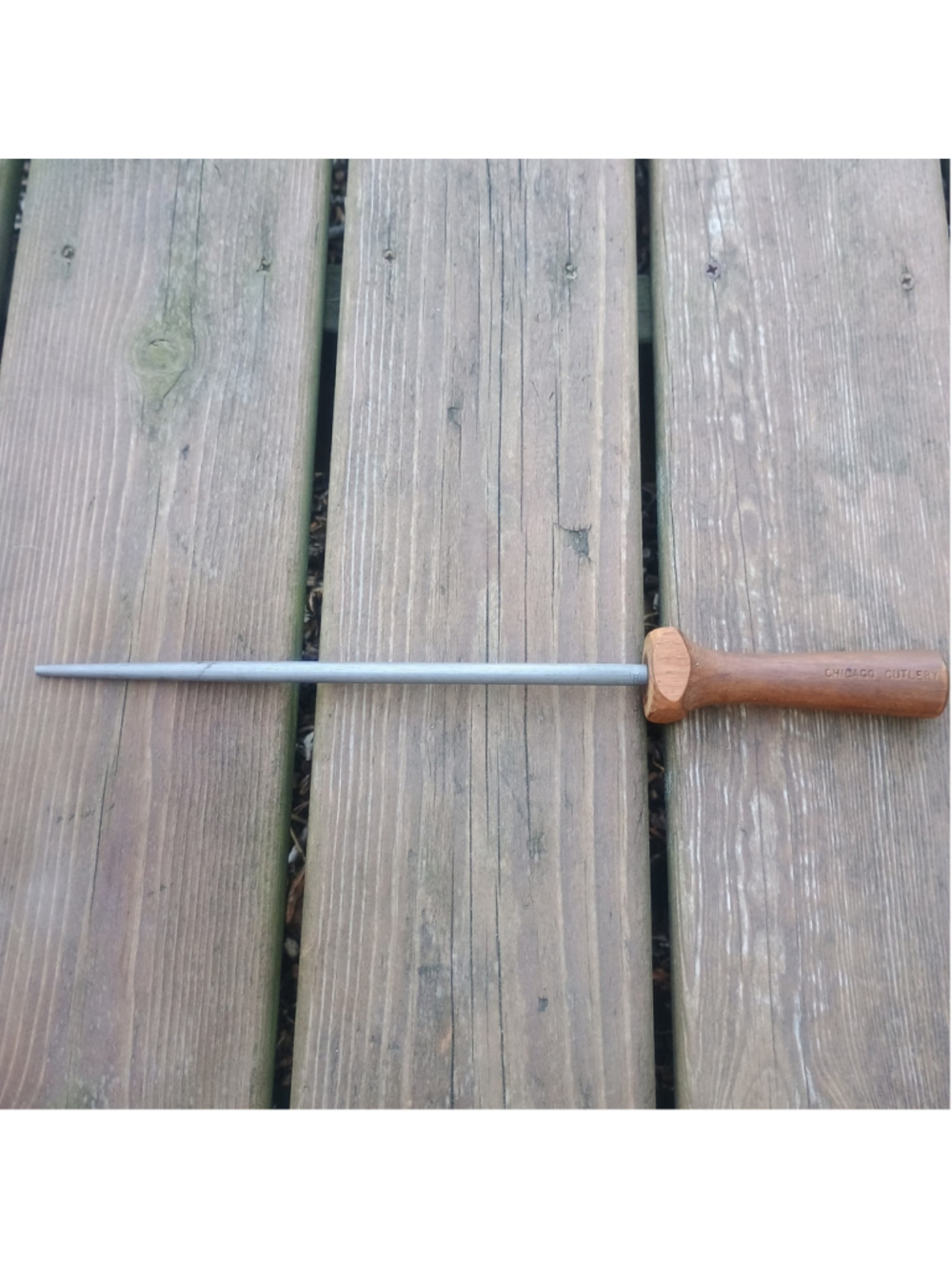 Vintage Chicago Cutlery Knife Sharpening Honing 10" Steel Rod